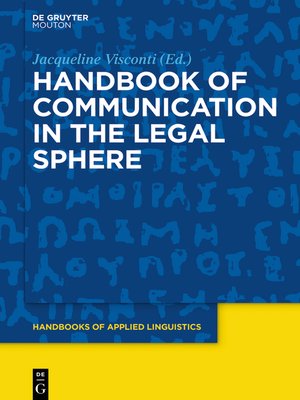 cover image of Handbook of Communication in the Legal Sphere